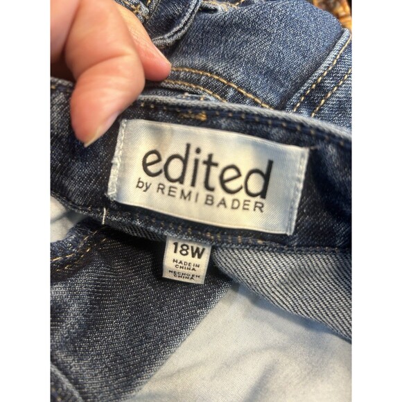 Edited by Remi Bader Women's Loose Straight Leg Denim Jeans Size 18 W Dark Wash - Picture 3 of 7